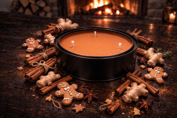 Lux Ethica London vegan and plant-based gingerbread candle